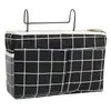 Estante de Almacenamiento de Mesita de Noche Dormitorio Litera Superior Artefacto de Almacenamiento Bolsa Colgante de Almacenamiento de Cama Dormitorio Sin Taladro Tela Algodón Lino Cesta Colgante