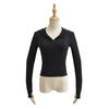 Outono e inverno novo europeu e americano feminino cordão com capuz malhas slim-fit t-shirt c75256