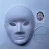 Maquillaje facial con hendidura doce zodiaco máscara blanca pintada a mano al por mayor con cuerda e imagen a color