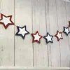 Especial Transfronterizo para Nuevas Cuentas de Madera de Fieltro Bandera de Estrella Bandera del Día de la Independencia Decoración del Día de la Independencia de EE. UU. Fiesta Roja Azul Blanca