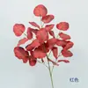 Folha de macieira folha de eucalipto flor artificial para decoração de casa sala de estar e mesa de jantar, folha de macieira colorida haste única flor decorativa de Natal