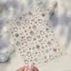 Adesivos de Arte para Unhas Tomoni em Relevo DIY Popular Estilo Fresco de Primavera Adesivos de Unhas Decorações Coloridas de Flores para Unhas