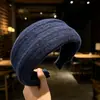Estilo de principios de otoño Estilo coreano Diadema de punto con textura impresa Versátil Retro Top de calavera alta Pinza para el pelo Accesorios para el pelo de uso diario