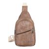 Bolso de Pecho Estilo Coreano Versátil Mochila de Cuero Suave Casual Moda para Mujer Gran Capacidad Viaje Bolso de Hombro Bolso Cruzado Bolso de Pecho