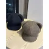 Nuevo Gorro de Boina de Felpa con Orejas de Gato Lindo para Mujer, Gorro de Boina Adelgazante para Otoño e Invierno con Circunferencia de Cabeza Grande, Cálido