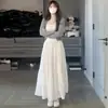 Falda Blanca tipo Tarta para Mujer, Nuevo Estilo Verano 2026, Falda de Cintura Alta, Línea A, Longitud Media, Fluida y Adelgazante, Falda Abullonada