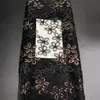 Fábrica en stock plato de bordado de cuerda de malla con tela de malla bordada nuevo vestido de poliéster ropa para niños tela de bordado