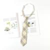 Corbata amarilla gratis para mujer, estilo universitario, marrón, para traje académico, pajarita, decoración de camisa para mujer