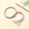 Pulsera de Reencarnación de Siete Colores Estilo Tíbet con Hilo Rojo Colorido para el Festival del Bote del Dragón, Hilo para Tejer Thangka Hecho a Mano, Hilo de Tejer Hecho a Mano al por Mayor