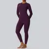 Pantalones de Yoga Cruzados de Doble Cara Cepillados, Color Sólido, Corte Delgado, Manga Larga, Transpirables, Adelgazantes, Conjunto de Dos Piezas para Correr y Fitness