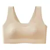 Ropa Interior Sin Costuras Copas de Oreja de Conejo Hacen que los Senos Se Vean Más Pequeños Estilo Femenino Gelatina Suave Soporte de Alambre Sin Tirantes Color Base Lujo Ligero Forma de Copa Sujetador Espalda Hermosa