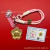 Peça Única Drop-Shipping Ouro Puro 999 Flor Forma Flor Dinheiro Pingente Flor Forma Chaveiro Celular Bolsa Charme Lembrança Presente