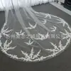 Velo de Novia Largo con Cola Encaje Blanco Fabricante de Encaje Venta al por Mayor