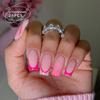 Peças de Unha Quentes Transfronteiriças Estilo Europeu e Americano Manicure Francesa Patch Pó Cor de Contraste Preto Explosões de Comércio Exterior Unhas Postiças Produtos Acabados