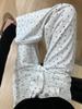 Sentido del Diseño Punto de Ola Blancos Jeans Rectos Sueltos para Mujer Verano Nuevo Cintura Alta Adelgazantes Pantalones de Pierna Ancha Estrecha Versátiles