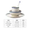 Loja de hot pot mesa talheres conjunto de quatro peças restaurante de Hunan restaurante pratos e pratos de cerâmica retrô conjunto de xícaras