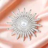 Nuevo Broche de Lujo Ligero de Moda Elegante para Mujer Estilo Chino Pin Accesorio para Traje Broche de Girasol
