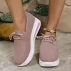 Amazon Sapatos Loafers de Cor Sólida com Cadarço Comércio Exterior Tamanho Grande Feminino Sapatos de Primavera Slip-on Feminino Fabricante Bico Redondo Moderno