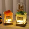 Aromaterapia sem fogo fragrância decoração de pedra cristal luminoso casa aromaterapia interior óleo essencial luz noite fragrância presente de aniversário