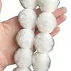 Borla de Pelo de Conejo Artificial con Forma de Bola, Encaje Flecado Suave que No Suelta, Accesorios de Adorno para Capa Hanfu, Venta al por Mayor