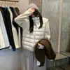 Chaleco de algodón ligero y corto 2026 para mujer, diseñado para figuras petite, con cuello alto, adecuado para usar en invierno, chaleco acanalado estilo coreano