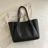 Bolso de Mano Grande de Mujer Retro Europeo y Americano, Bolso de Hombro para Compras, Bolso Tote de Moda Simple y Versátil para Mamá, Casual