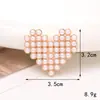 Nova Joia de Liga de Zinco com Coração de Diamante Quadrado Suporte de Airbag com Material de Diamante Pérola Furo Sapatos Acessórios DIY