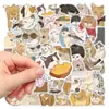 50 Emoticons de Gatinhos Fofos Adesivos DIY Capa de Celular Copo d'Água Mala Diário Material Decoração Caderno