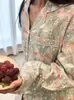 Edición Limitada 2026 Pijama de Mujer Estilo Coreano Gama Alta Primavera y Otoño Algodón Puro Cepillado Cálido Dibujos Animados Manga Larga y Pantalones Ropa de Casa