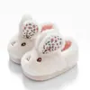 Pantuflas de algodón para niños para otoño e invierno, pantuflas de dibujos animados antideslizantes para interiores para niños y niñas, pantuflas de algodón para bebé