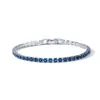 Pulseira de Raquete de Tênis com Broca de Zircônia Estilo Europeu 4.0 Cor Retenção 18K Fileira Única Joia Fronteira Amazon Hip Hop Mercadorias de Comércio Exterior