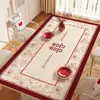 2026 Festivo de Ano Novo Casamento Jogo Americano de Mesa Impermeável à Prova de Óleo Fácil de Limpar Luxo Leve Toalha de Mesa de Jantar de Ponta Jogo Americano de Mesa de Café