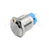 Botón Metálico con Apertura de 16 mm, Interruptor de Botón Plano Sin Iluminación, Autoretención/Autoretorno, Interruptor de Encendido a Prueba de Polvo