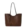 Bolso de hombro tipo tote tejido de gran capacidad estilo coreano para mujer, nuevo modelo 2026, bolso de un solo hombro estilo oficina y lugar de trabajo para mujer