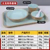 Vajilla de Melamina, Set de Arroz con Manitas de Cerdo Especialidad del Sur de Fujian, Tazón de Sopa Imitación Porcelana, Tazón de Arroz con Tapa, Plato Hondo de Melamina para Uso Comercial