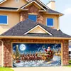Decoraciones de Escena Más Vendidas Transfronterizas, Pegatinas Navideñas para Garaje, Telas Colgantes Más Vendidas en Amazon, Decoraciones para Fiestas de Año Nuevo