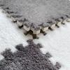 Tapetes de Piso Patchwork Estilo Minimalista Cor Sólida, Atacado Transfronteiriço, Tapetes de Piso de Cobertura Total Grande Área, Capachos Mistos Resistentes a Manchas de Cobertura Total Domésticos