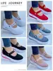 Zapatos Casuales de Talla Grande de Comercio Exterior 2026 Primavera/Otoño Cuña Suela Gruesa Punta Redonda Europea/Americana Flyknit Transpirables Slip-on En Stock Individual