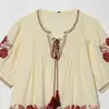 Fabricantes de Ropa para Mujer Transfronterizos al por Mayor 2026 Aliexpress Lo Más Vendido Moda Camisas Bordadas con Flecos