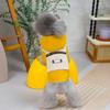 Roupa para Pet Gato Casaco Acolchoado de Algodão Espesso Teddy Bixiong Cachorro Pequeno Roupa à Prova d'Água para Carregar 24 Bolsa Tridimensional Roupa Acolchoada de Algodão de Duas Pernas