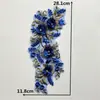 Bordado poliéster conta de unha decorativa renda vazada gola renda de malha DIY costura acessórios de vestuário