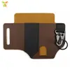 Kit de Herramientas EDC Portátil para Exteriores de Piel de Vaca Cuchillo Táctico Multifuncional Herramienta Estuche de Cuero Linterna Bolsa de Cintura de Piel de Vaca