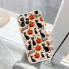 Funda Protectora para iPhone 16 con Estampado de Gato Negro y Calabaza de Halloween Funda de Teléfono Mate para Apple 18Promax Funda Suave Anti-Caídas