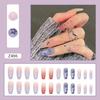 Mostrando Arte de Uñas Blanco Otoño e Invierno Necesario Arte de Uñas de Diamante Brillante Temperamento de Hada Pura Diamante Completo Usar Armadura 24 Piezas