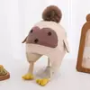 Touca de Bebê Super Fofa para Outono e Inverno à Prova de Vento Quente com Proteção para Orelhas Fofa Gato Siamesês Bebê Crianças Pelúcia Transfronteiriça