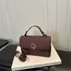 Comercio Exterior Estilo Coreano Hebilla Moda Tendencia Bolso Pequeño Cuadrado 2026 Nuevo Bloqueo de Color Solapa Estilo Callejero Bolso de Hombro Único para Mujer