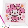 Nuevo Pintura de Diamantes Sanrio Creativo Infantil DIY Enmarcado Pegatina de Diamantes Completos Dibujos Animados Juguetes Educativos Venta al por Mayor