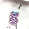 Moda Bonito Urso Colorido para Pequeno Pingente Fazendo Pulseira Brincos Jóias Acessórios Celular Grampo de Cabelo Pasta