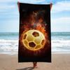 Toalha de Praia Quadrada de Microfibra Transfronteiriça Material Toalha Quadrada Impressão Digital 3D Série Bola Toalha de Praia