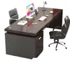 Escritorio de oficina simple, escritorio ejecutivo, escritorio de computadora, estación de trabajo de oficina de alta gama comercial de escritorio, juego de escritorio y sillas para dos personas
